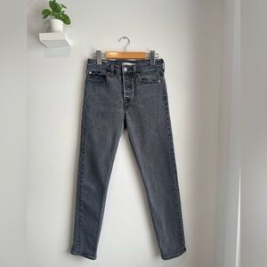 Levi’s Wedgie Slim Washed Black Women's Cropped Jeans